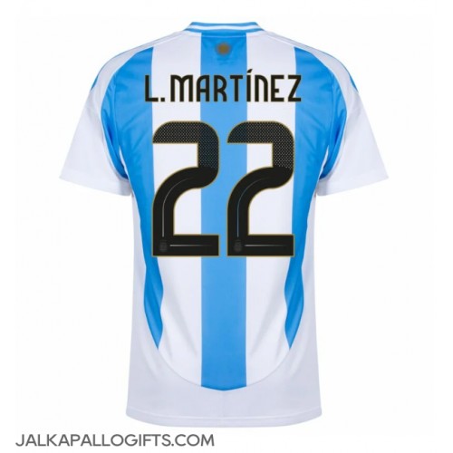 Argentiina Lautaro Martinez #22 Kotipaita Copa America 2024 Lyhythihainen